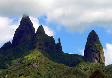 mountain peaks of Ua Pou, Marquesas
