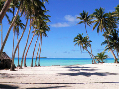 Beach at Palmerston Atoll in the Cook Islands